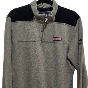 Vineyard Vines Gray Long Sleeves 1/4 Zip Pullover Sweatshirt Boys XL